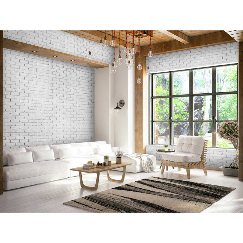 Chicago  47.75" x 32.5" Faux Brick Wall Paneling, Glacier