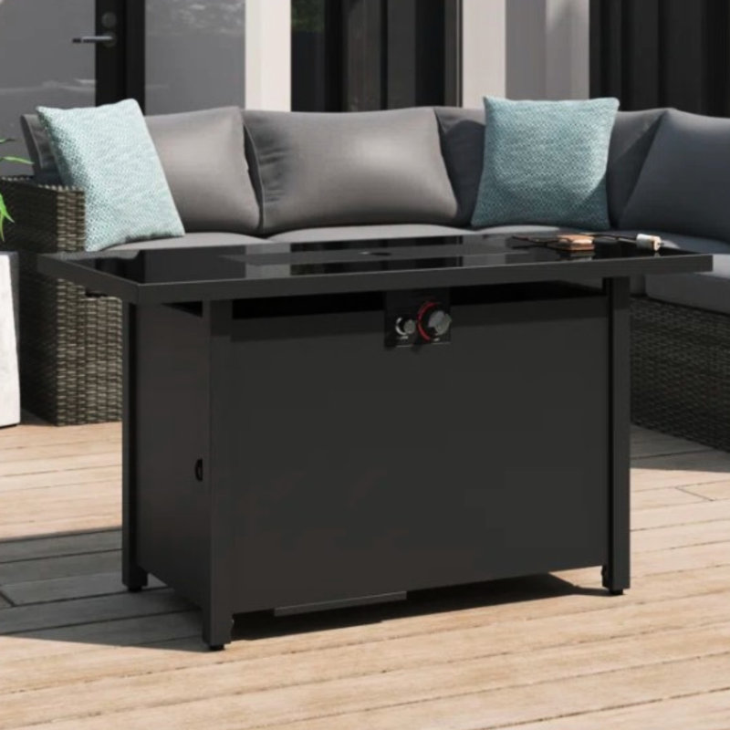 25" H X 42" W Fire Table - Heat , Steel, For Outdoor Gathering Steel Pit , Areas