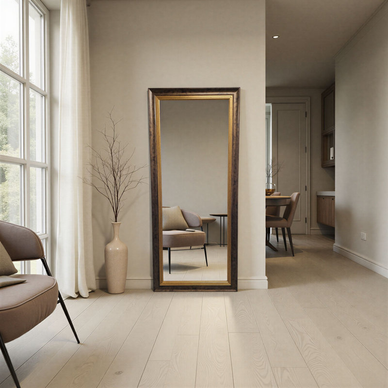 Classic Full Length Bronze Bevelled Wall Mirror, 164.5cm x 73cm