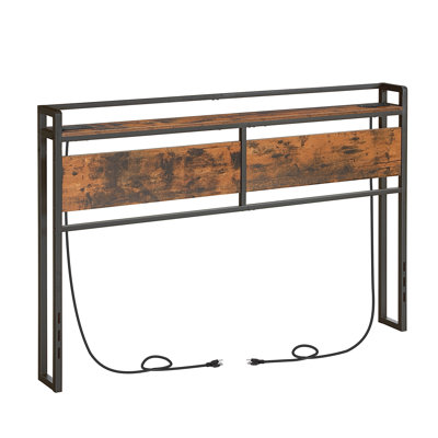 Morano 39.9"H Metal Headboard with Charging Station