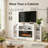 Floating TV Stand Manufactured Wood Modern With 36 Inch Fireplace