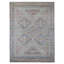 Tapis oriental blanc noué à la main 8 pi 8 po x 11 pi 8 po Peshawar avec influence berbère, motif géométrique, tissage dense, laine de haute montagne
