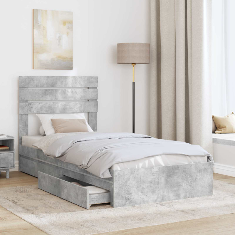 Bed, Single (3'), Concrete Grey