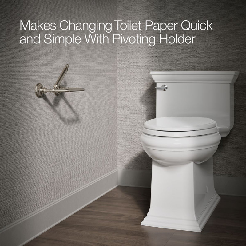 Artifacts® Pivoting Toilet Tissue Holder, Vibrant Brushed Nickel