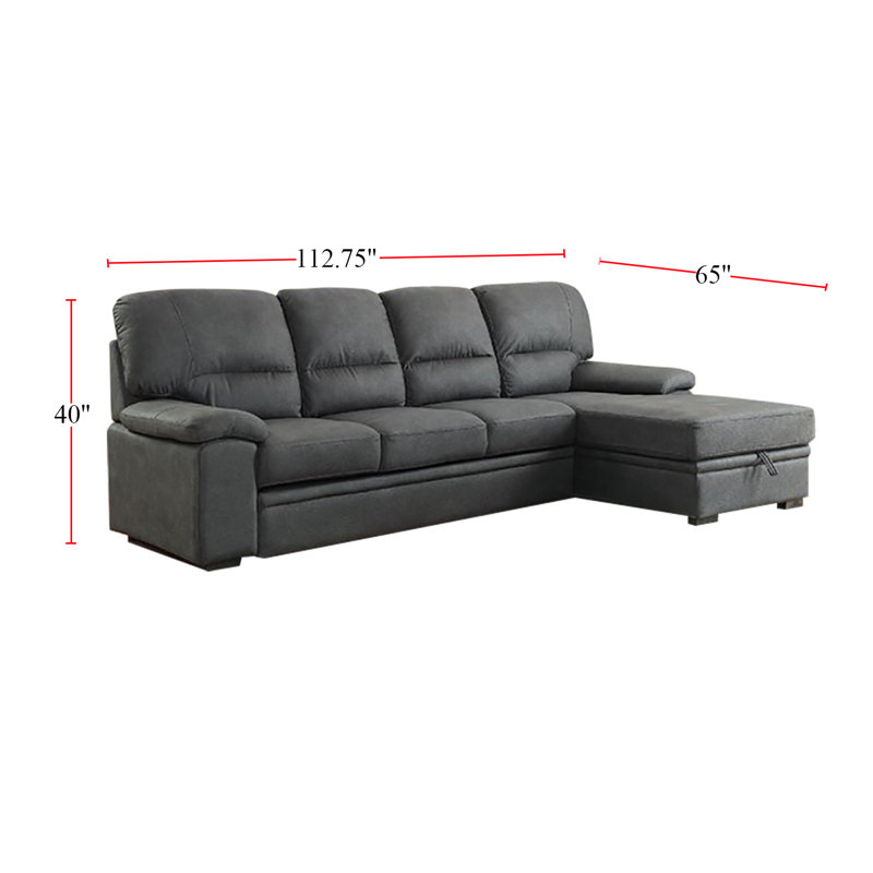 Upholstered L-Shaped Sectional Right Hand Facing