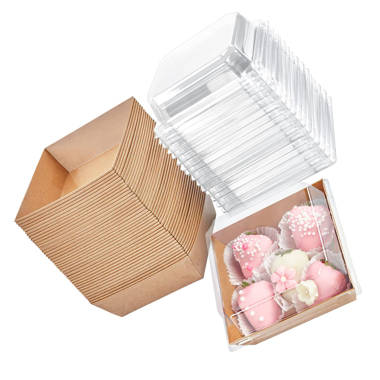 50PCS Clear Favor Boxes Clear Storage Containers With Lids Small  Transparent Box