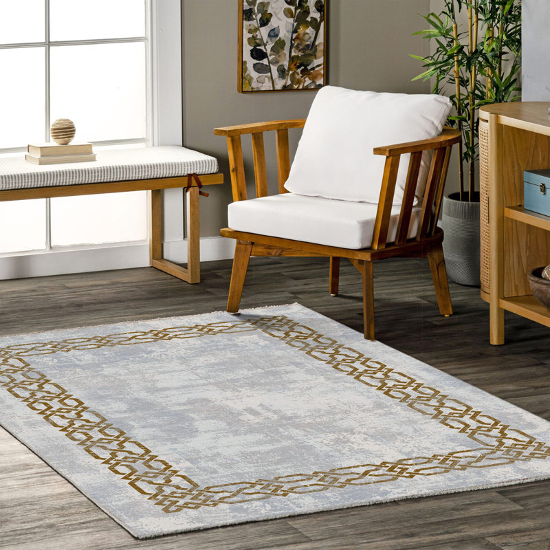 Tapis rectangulaire Zyir avec envers antidérapant, Tapis de couloir 2 pi 8 po x 6 pi 7 po