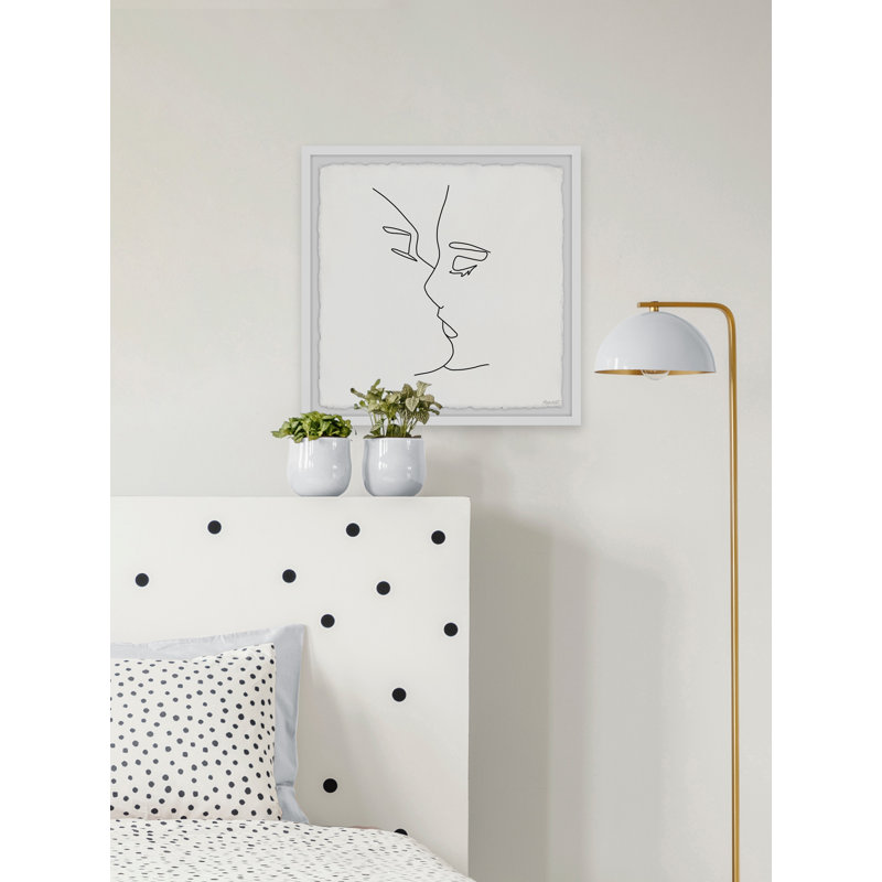 Face Outline - Single Picture Frame Painting, 51 cm H x 51 cm W