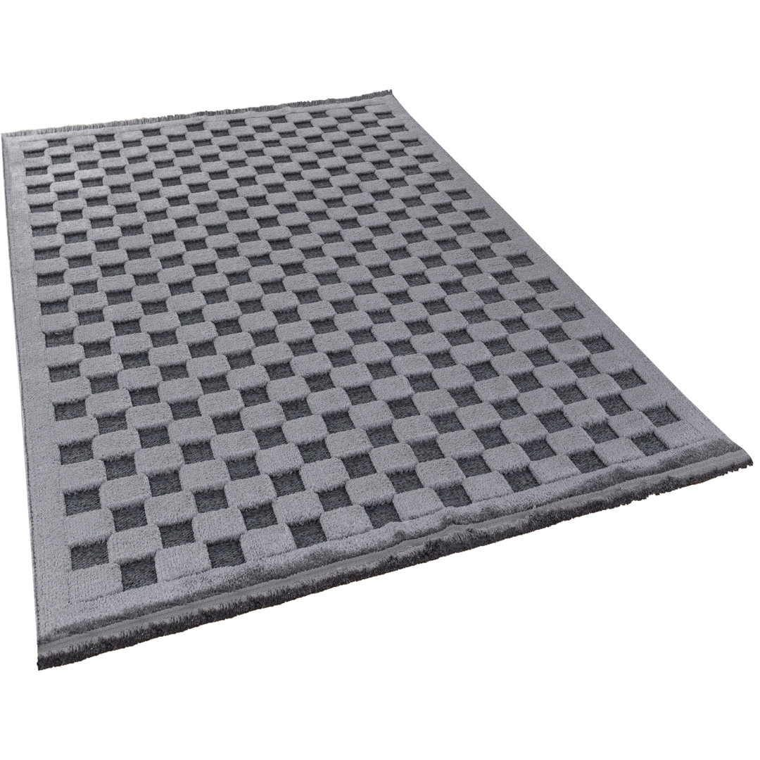 Exavier Geometric Polyester Machine Made Area Rug