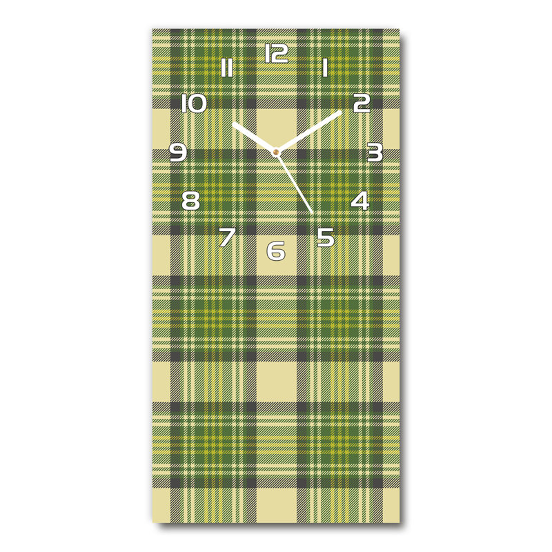 Jaelon Glass Wall Clock, Green/White