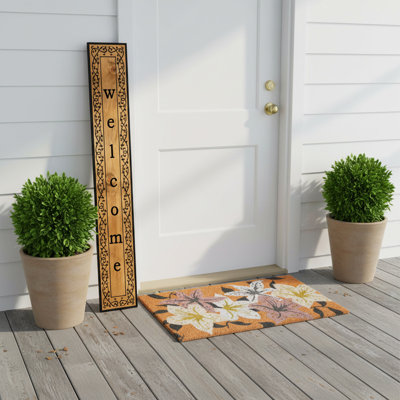 Scroll Welcome Porch Leaner, 59" x 7.25"