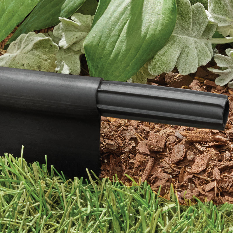 4.875'' H x 0.75'' W Black Polyethylene Plastic Edging Couplers