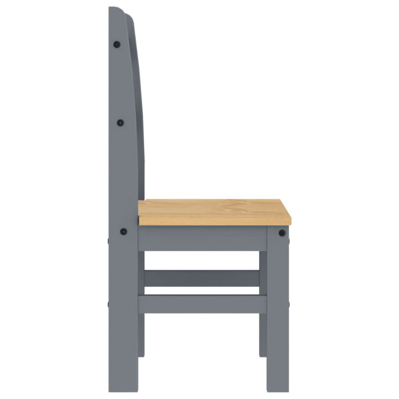 Wogina 45cm H Solid Wood Side Chair, in Grey