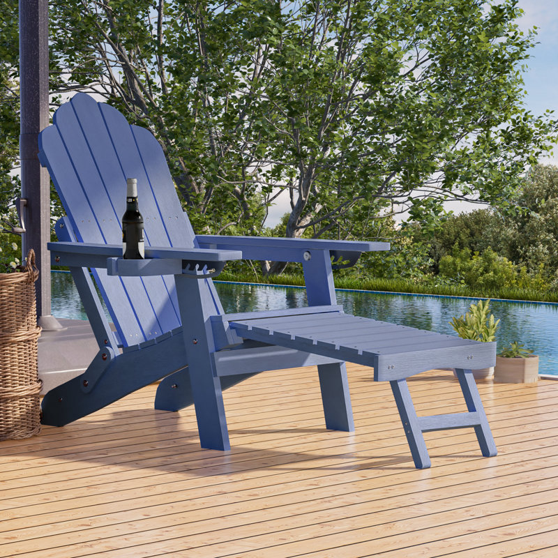 Chaise Adirondack pliante résistante aux intempéries, Marine
