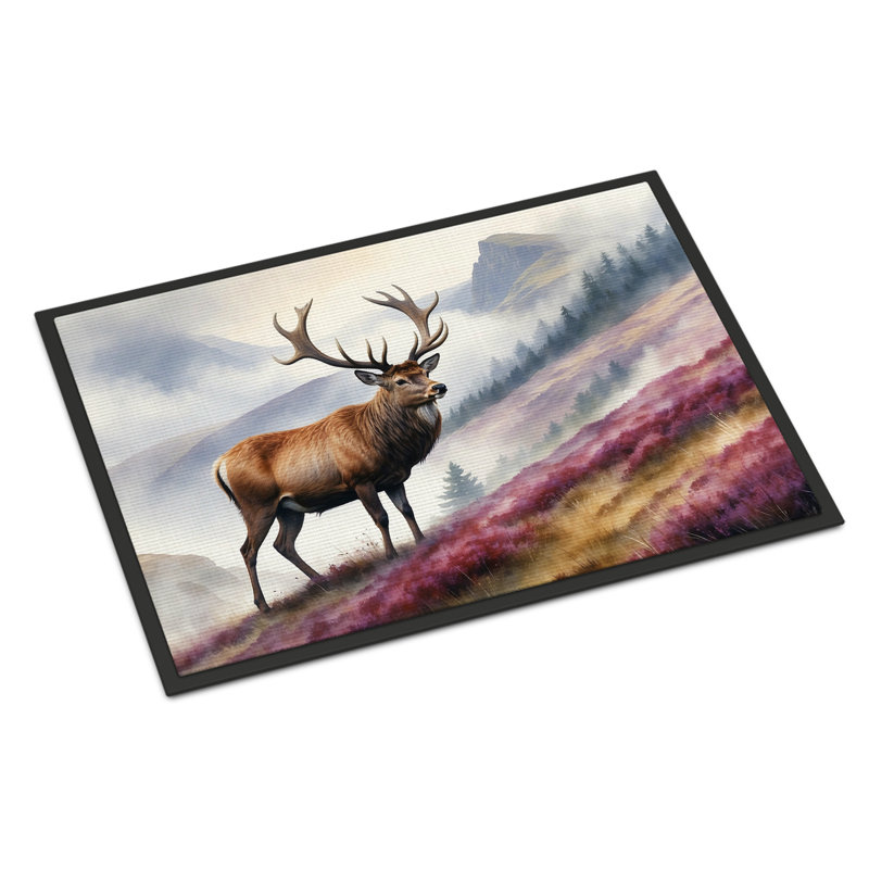 Highland Deer Doormat, 24" W x 36" L