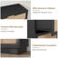 Commode 5 tiroirs en rotin, commode haute avec poignées en métal et base en bois massif, rangement pour la chambre à coucher, le salon-146613402