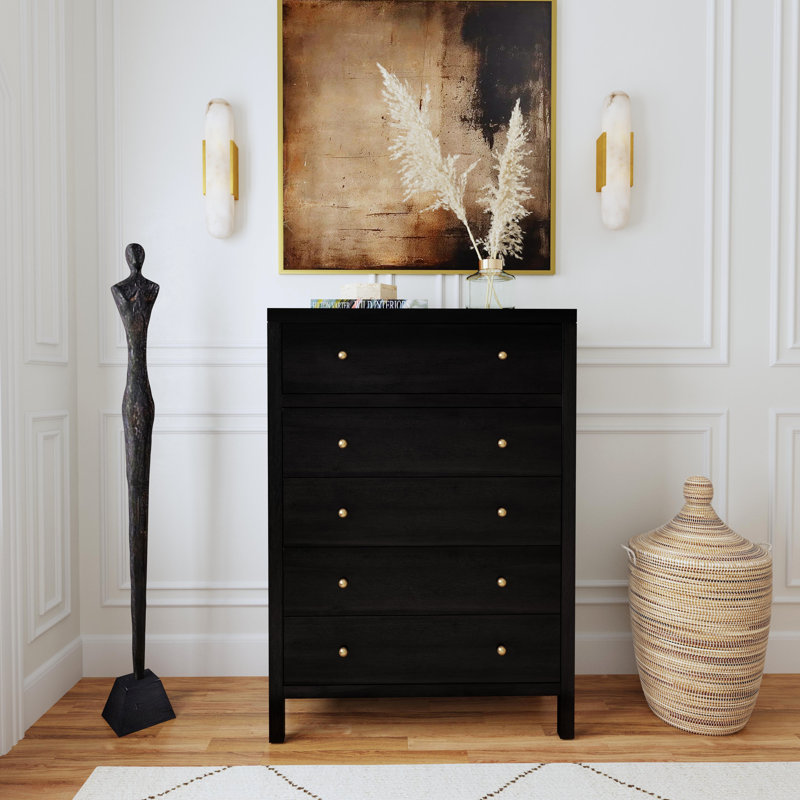 Commode 5 tiroirs Celine, Café antique