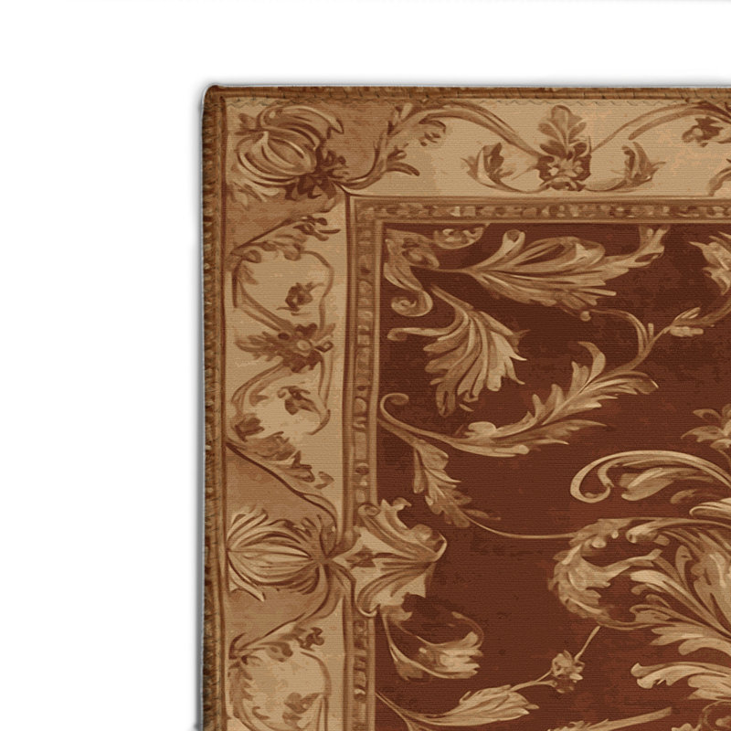 Tapis d'intérieur et d'extérieur brun français, Rectangulaire 8 pi x 10 pi