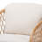 Triston Upholstered Rattan Armchair