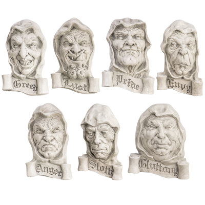 Seven Cardinal Sins Plaques Polyresin Halloween Decoration