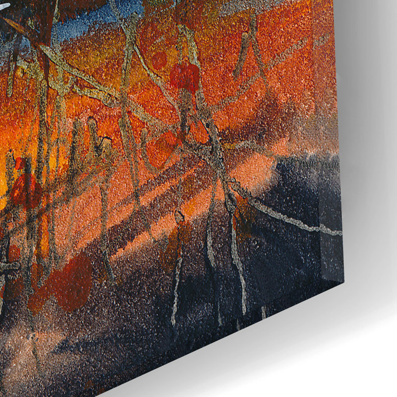 Red Barrel Studio® «Vers le ciel, eau profonde» par Caryn Vainio, art mural en verre acrylique, ACR-44117