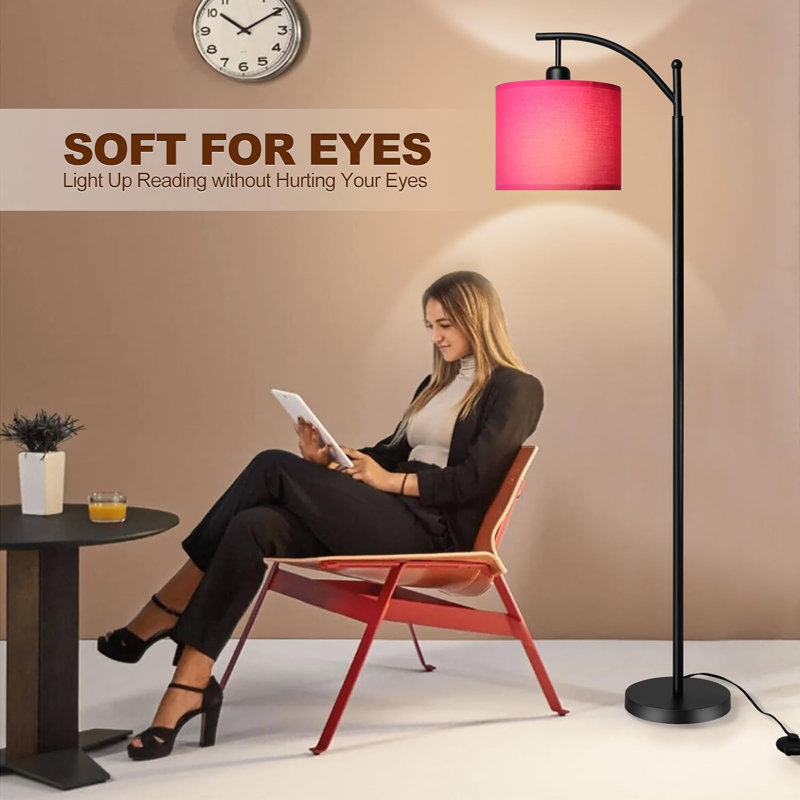 Modern Floor Lamp With Adjustable Color Temperatures, Sturdy Standing Lamp With Reading Light, Energy-Efficient LED Bulb Included, Ideal For Living Room And Bedroom