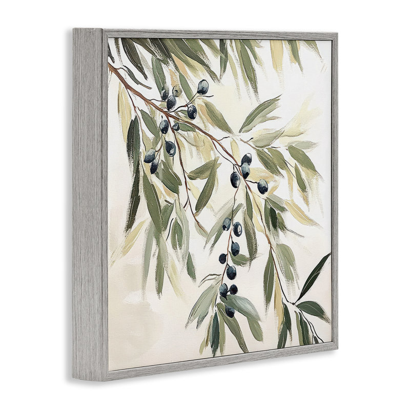 Giclée encadrée de pétales d'olive, design par Mona Grace, Estampe numérique Farmhouse, H 24 po x l 24 po
