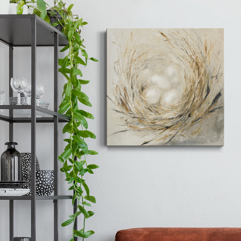 " Nest With Pale Eggs ", 32" H x 32" W x 1" D