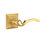Coventry Wave/Drop Privacy (Bed & Bath) Door Lever with Square Rosette