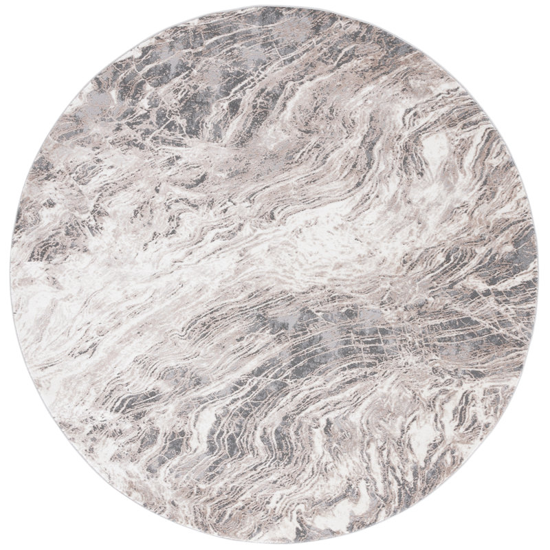 Vogue Performance Abstract Rug, Round 6'7"