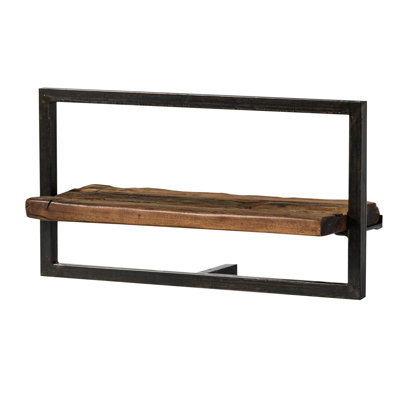 Wood Floating Shelf with Reclaimed Wood