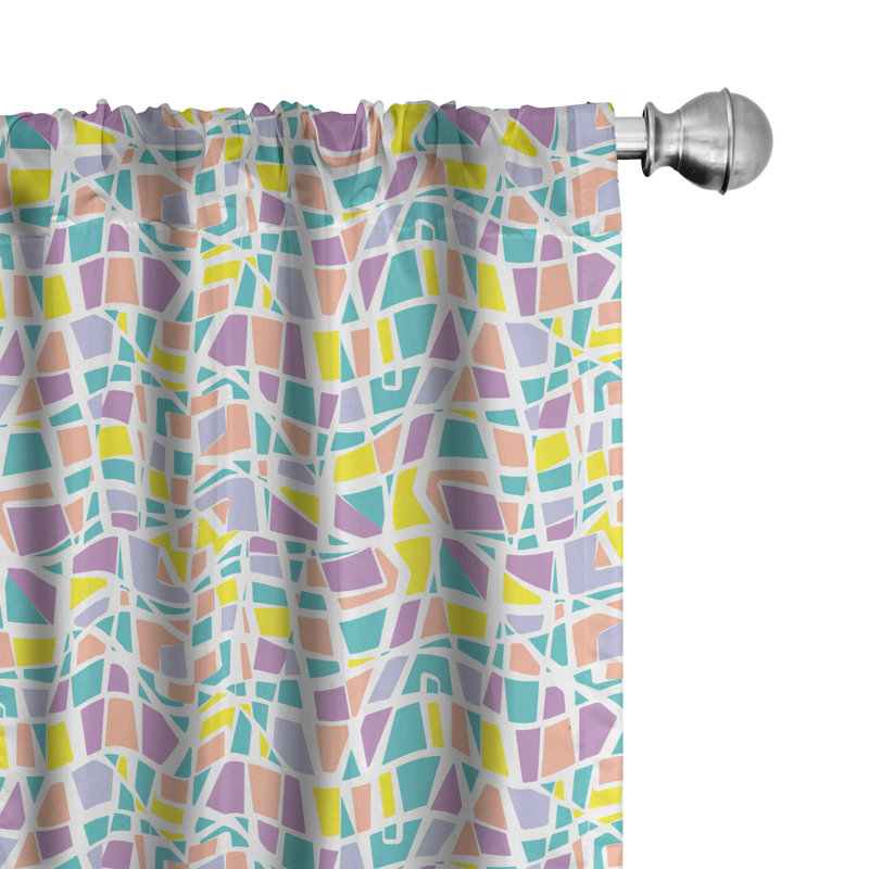 Panneaux de rideaux semi-transparents avec passe-tringle, 28 po x 63 po