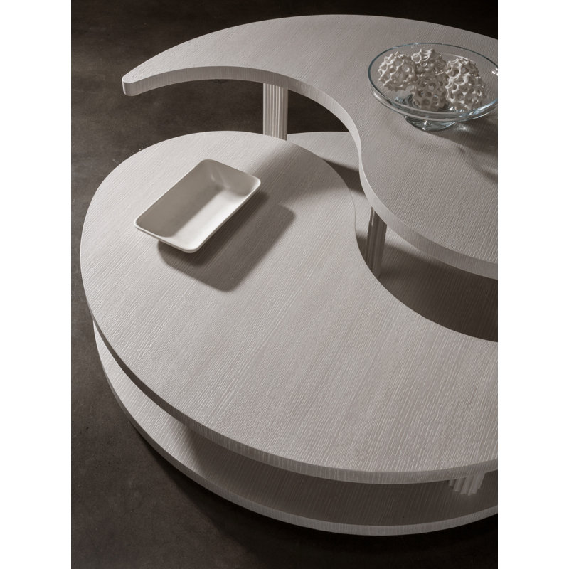 Signature Designs Yin Yang Cocktail Table, Misty White Gray