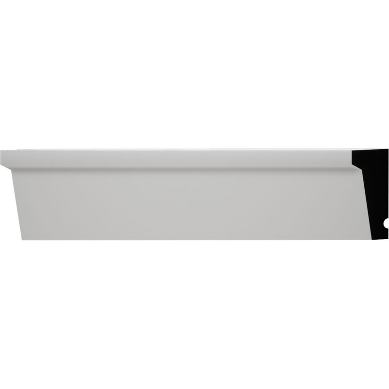 WM197 - 1 5/8 in. H x 1 1/16 in. P x 96 in. L, TrueCraft PVC Drip Cap Moulding, White