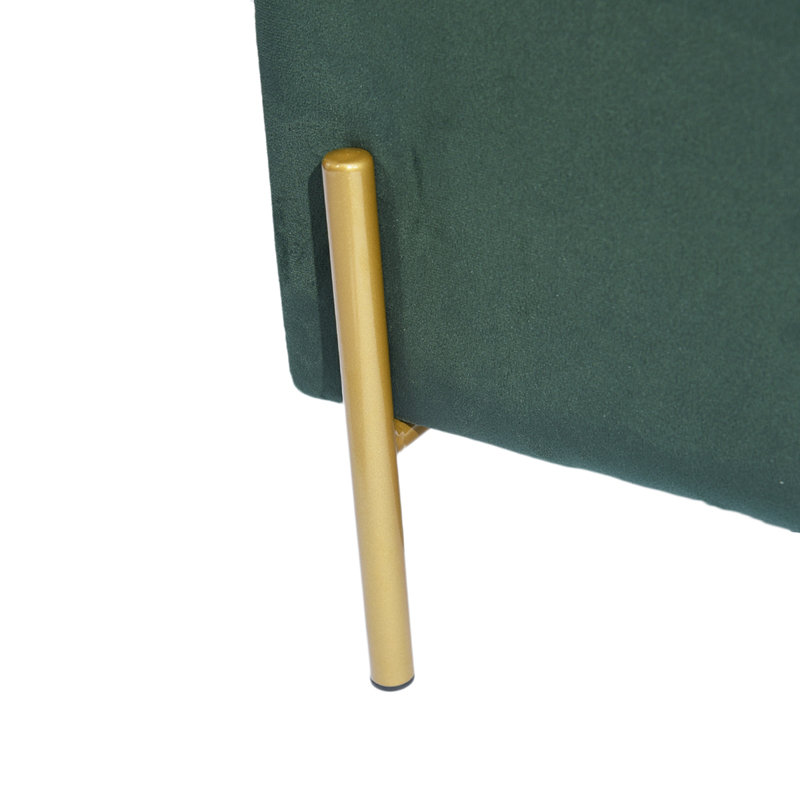 Banc de rangement à couvercle rabattable rembourré, Vert