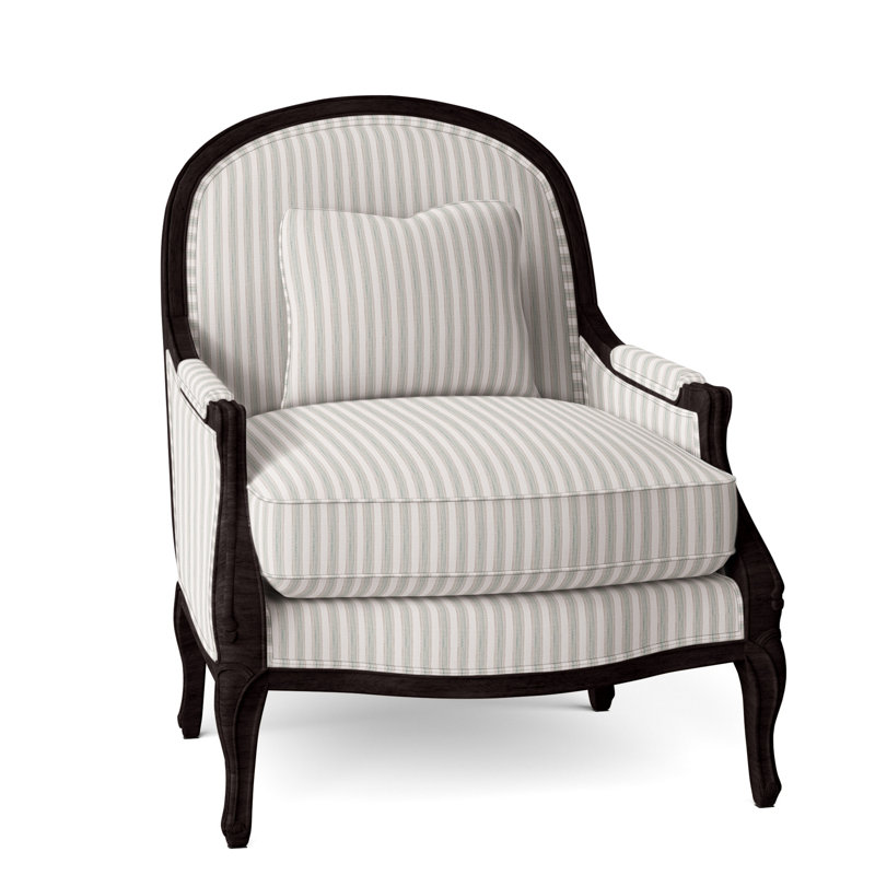 Fauteuil l 33,5 po Adair, Perigold Piccadilly rayé frêne, Espresso