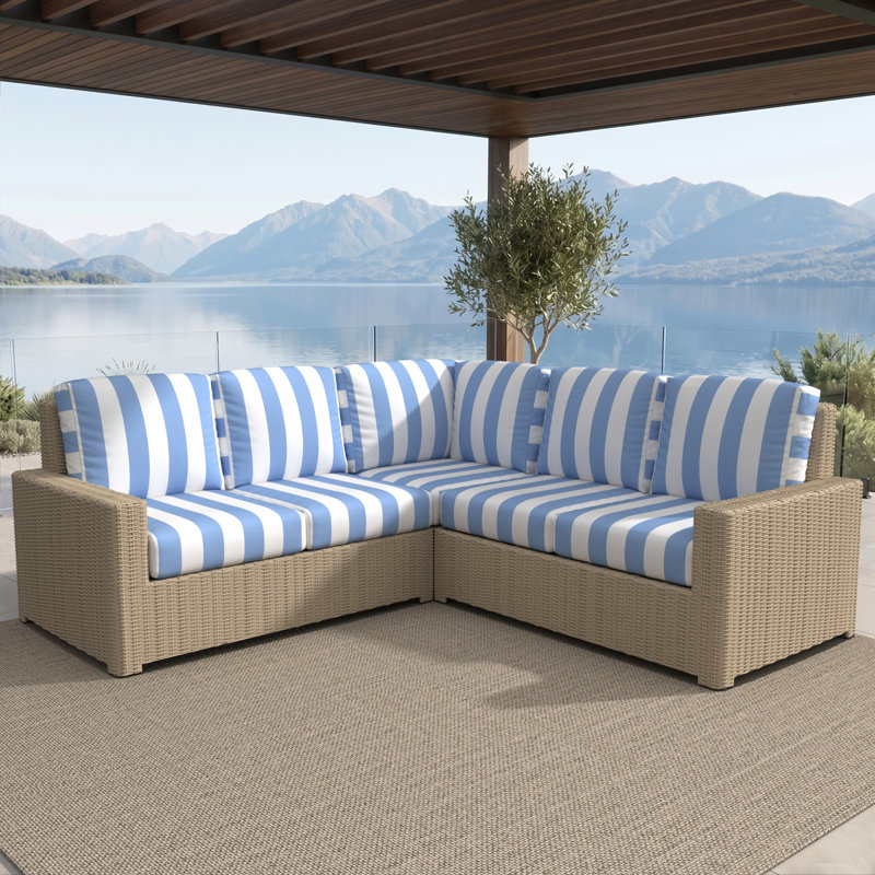 Ensemble de conversation modulaire avec coussins Sunbrella Padget, Sunbrella® Canvas Natural