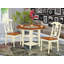L'ensemble de mobilier de salle à manger 3 pièces comprend une table de salle à manger ronde avec feuilles et tablettes Dropleaf et 2 chaises rembourrées en similicuir, noir et cerise-122912111-133045369-133045372