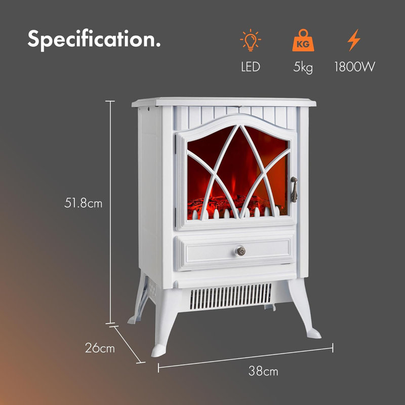Hokku Designs 38cm W Electric Stove, White