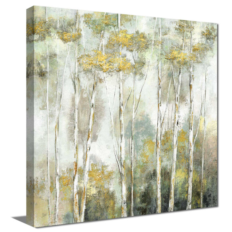 Millwood Pines Twinkling Trees On Canvas by Nan Painting | Wayfair