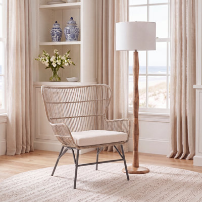 Linen Wicker Butterfly Chair