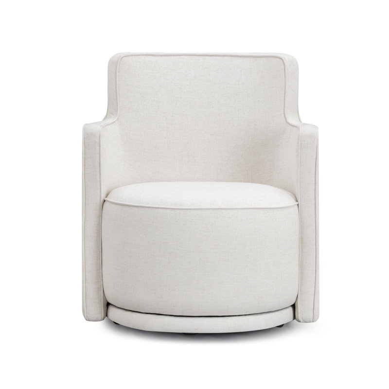 Chaise pivotante en lin crème recyclé Passe