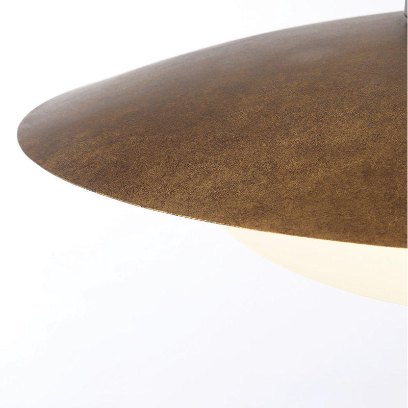 Plafonnier encastré en verre Haines, H 6 po x l 18 po x P 18 po