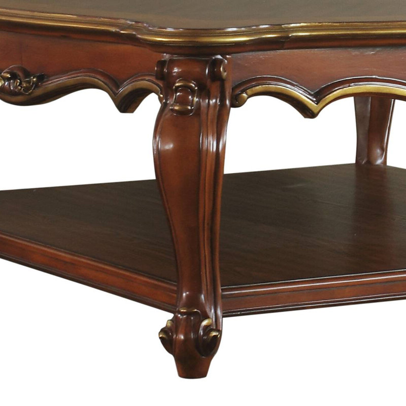 Table basse avec rangement en chêne mielleux Taio
