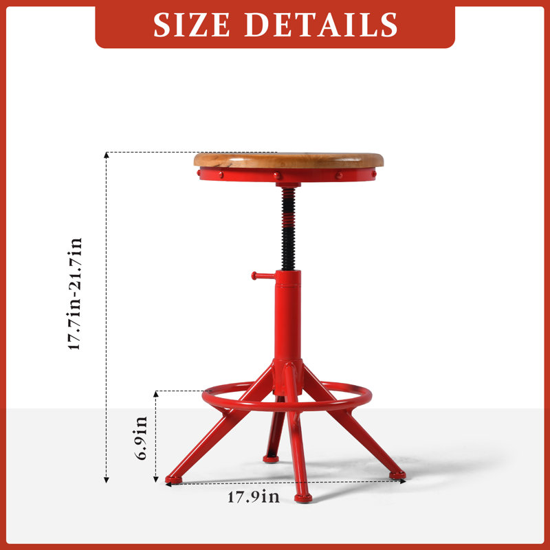 Tabouret pivotant en bois massif Jomarion