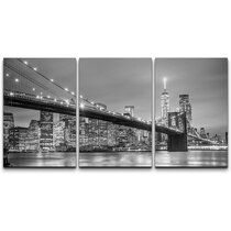 New York City landscape black and white photo - New Yorker - 24x36in.  mounted