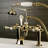 Kingston Brass Heirloom Three-Handle 2-Hole Deck Mount Clawfoot Tub Faucet with Hand Shower-28237312