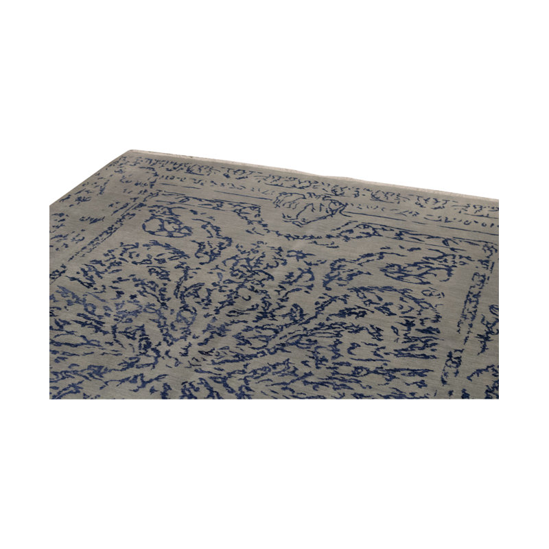 Tapis gris de haute qualité noué à la main