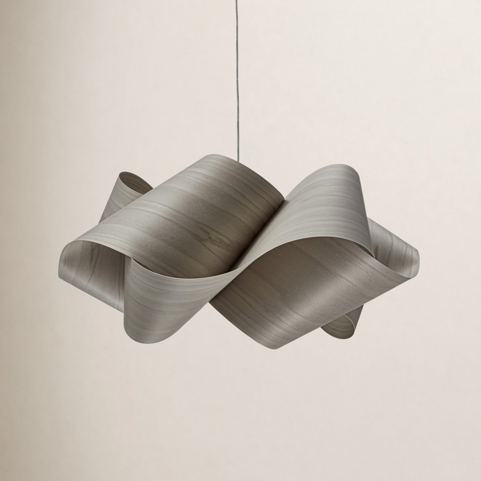 Swirl Single Light Dimmable Pendant, Gray, Nickel, E26