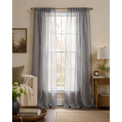 Morning Mist Sheer Curtain Single Panel